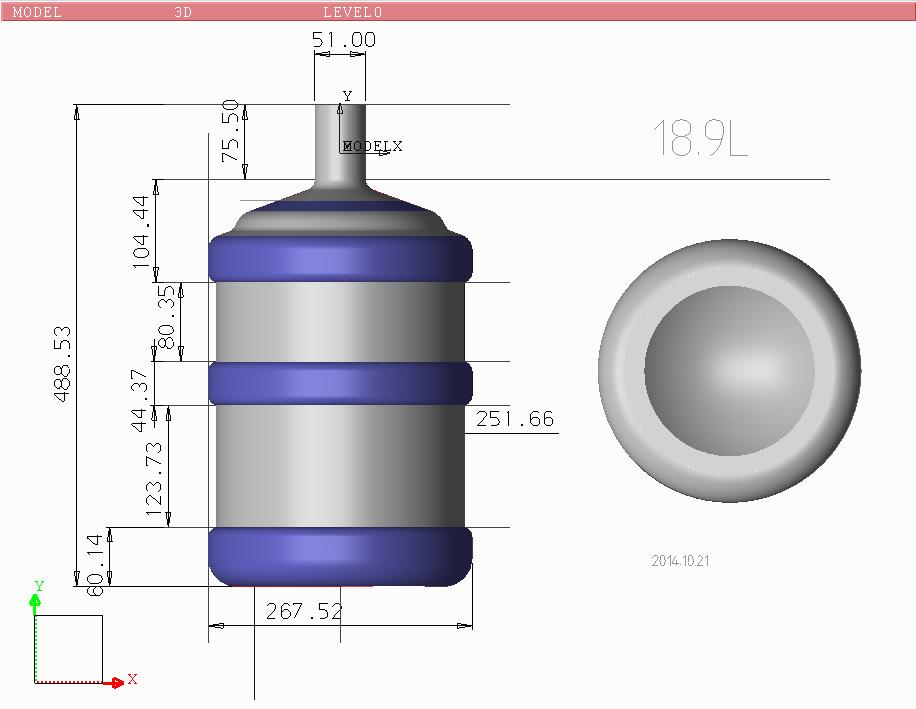 5 Gallon Water Bottle Making Machine 8 18.9liter bottle design with one line