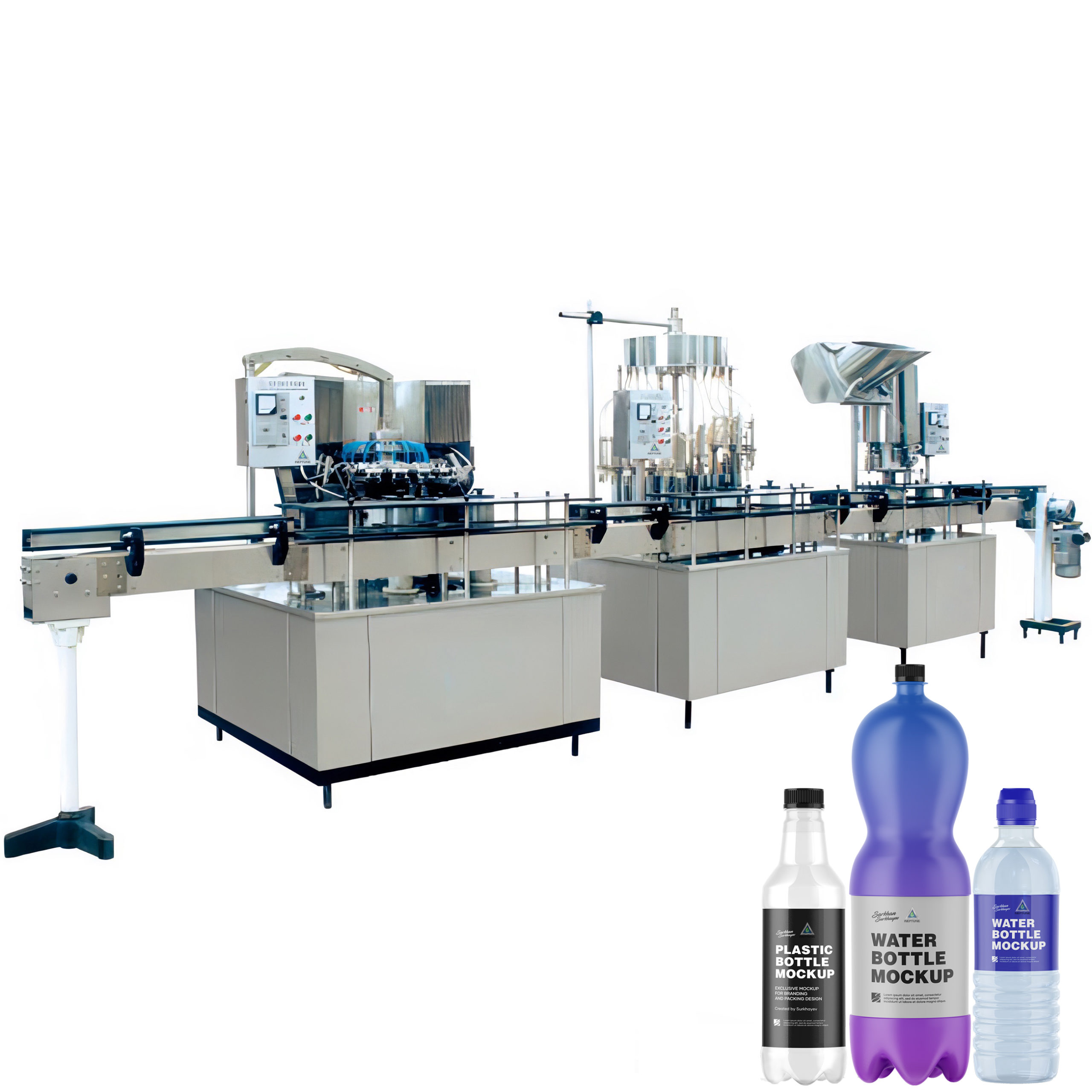 Water Filling Machine 17 3in1 bottle water washing filling capping machine scaled