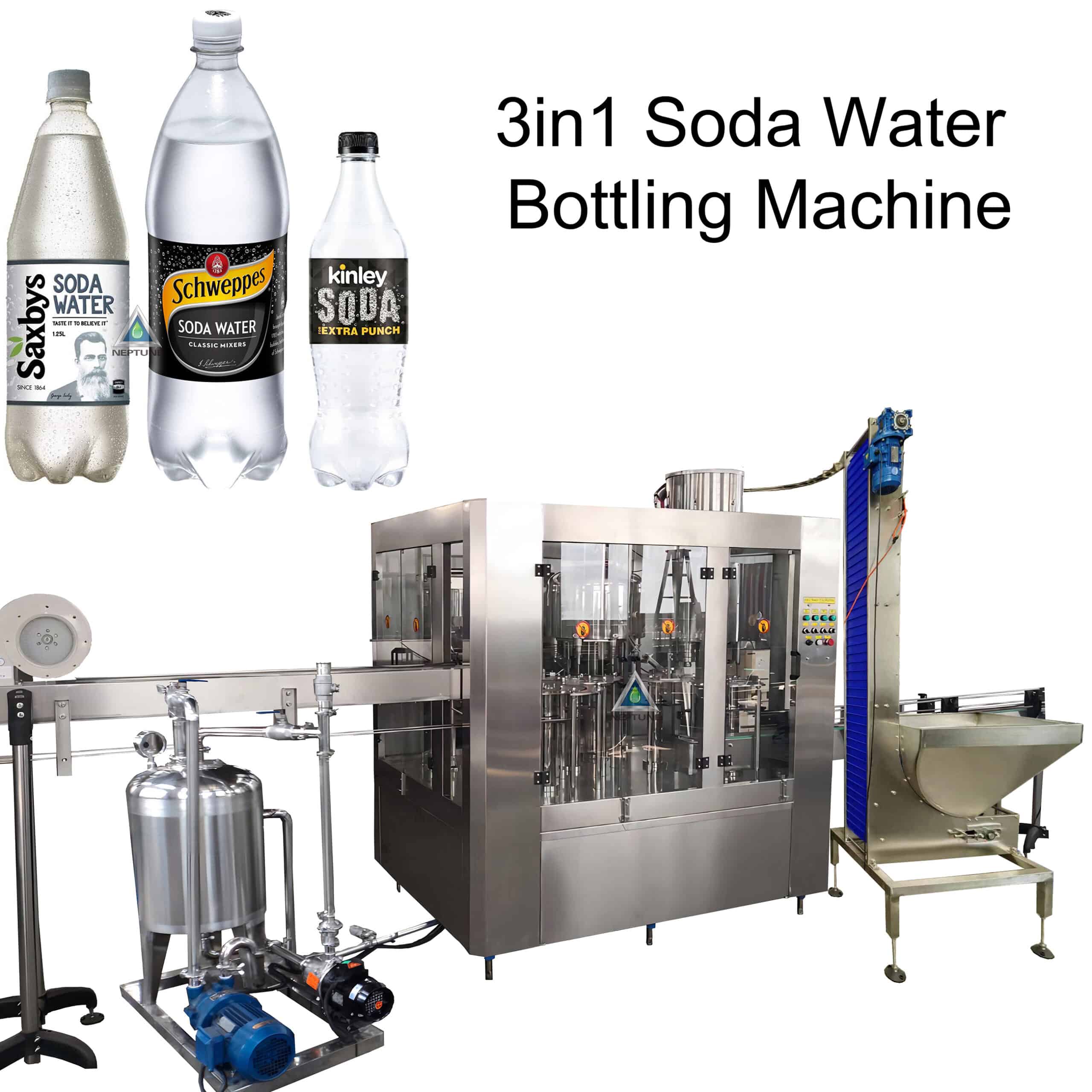 Soda water bottling Machine 3in1 1 3in1 soda water bottling machine scaled
