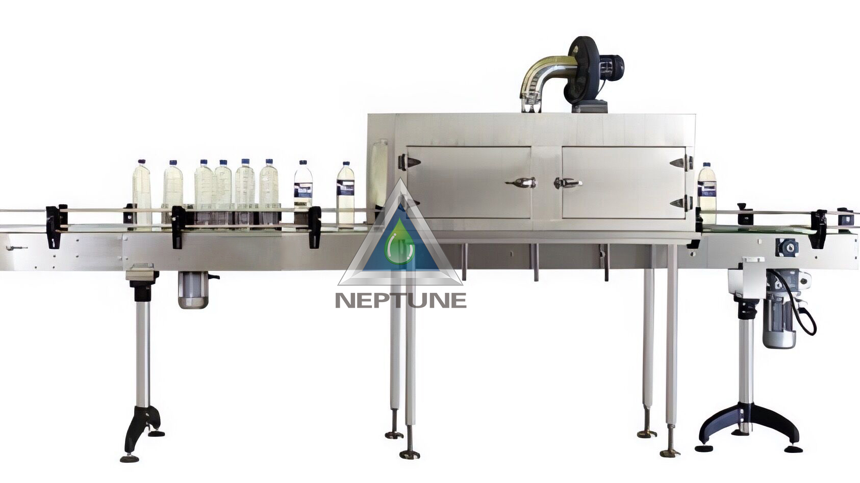 Small Sacle: 4in1 Water Bottle Filling Machine 8 4th semi sleeve labeling machine of 4in1 water bottling machine