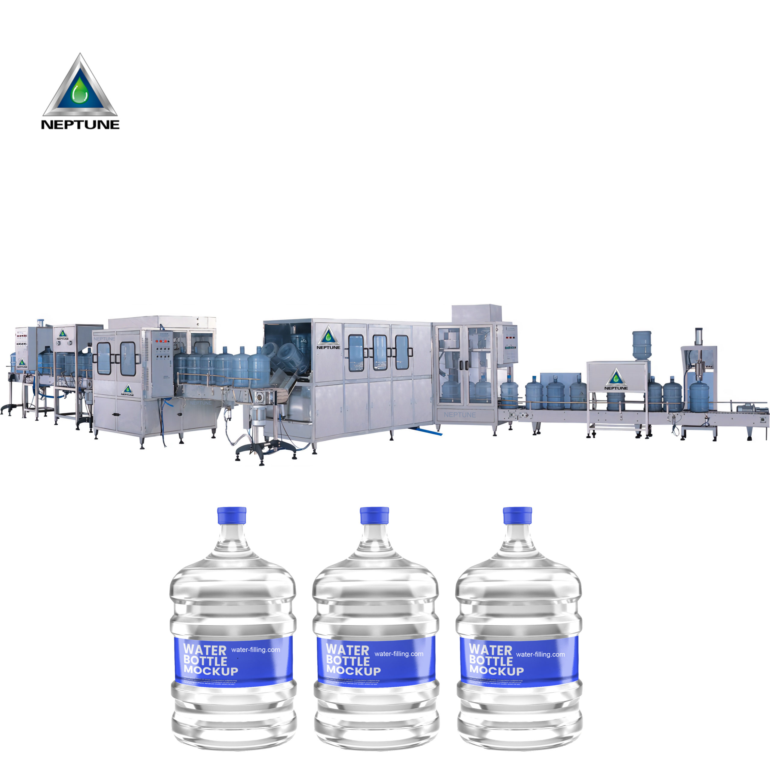 Water Bottling Plant 4 3-5Gallon Bottled Water Plant