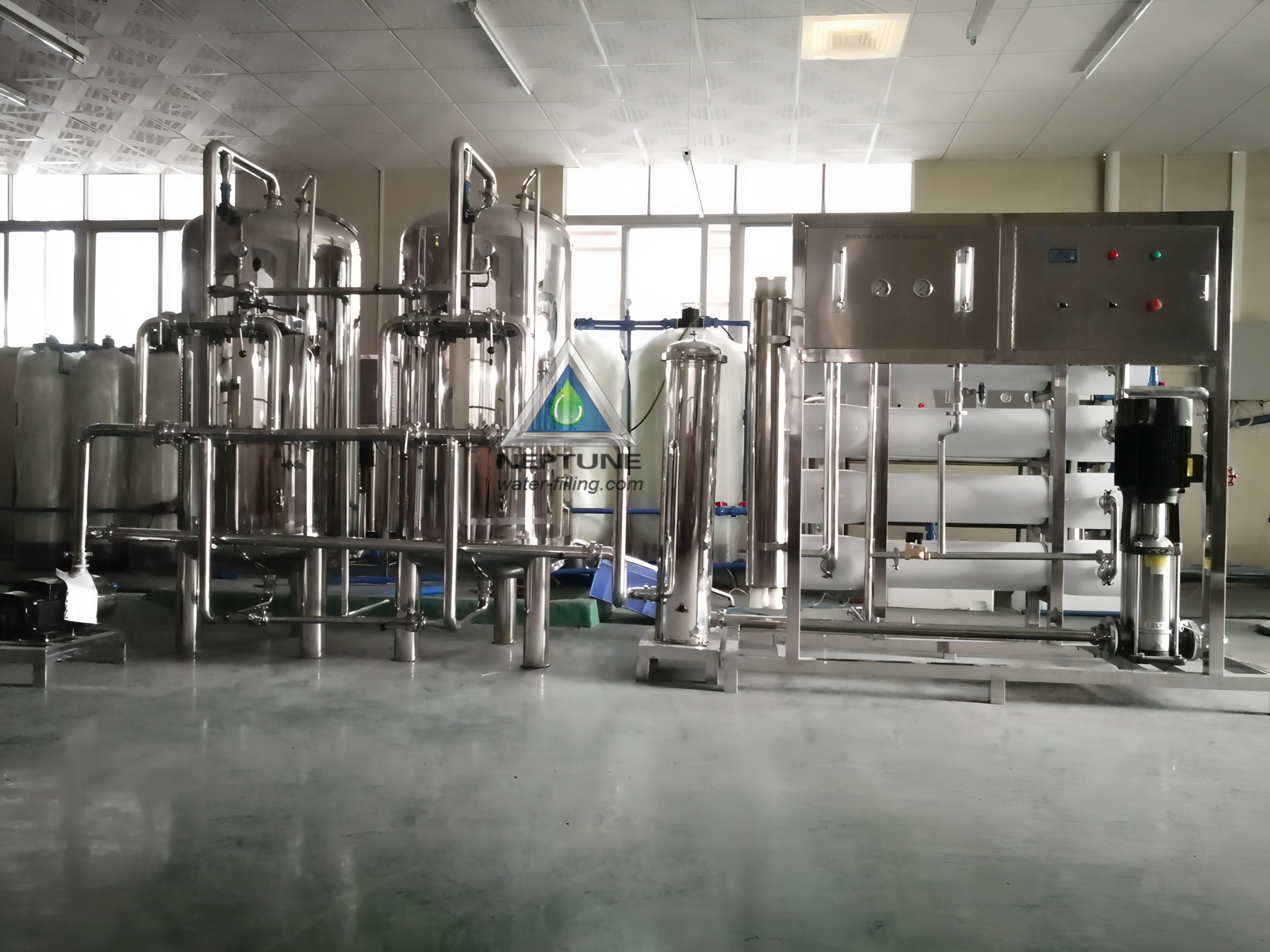 Industrial Reverse Osmosis System 9 5 Ton Bottled Water Purification Machine