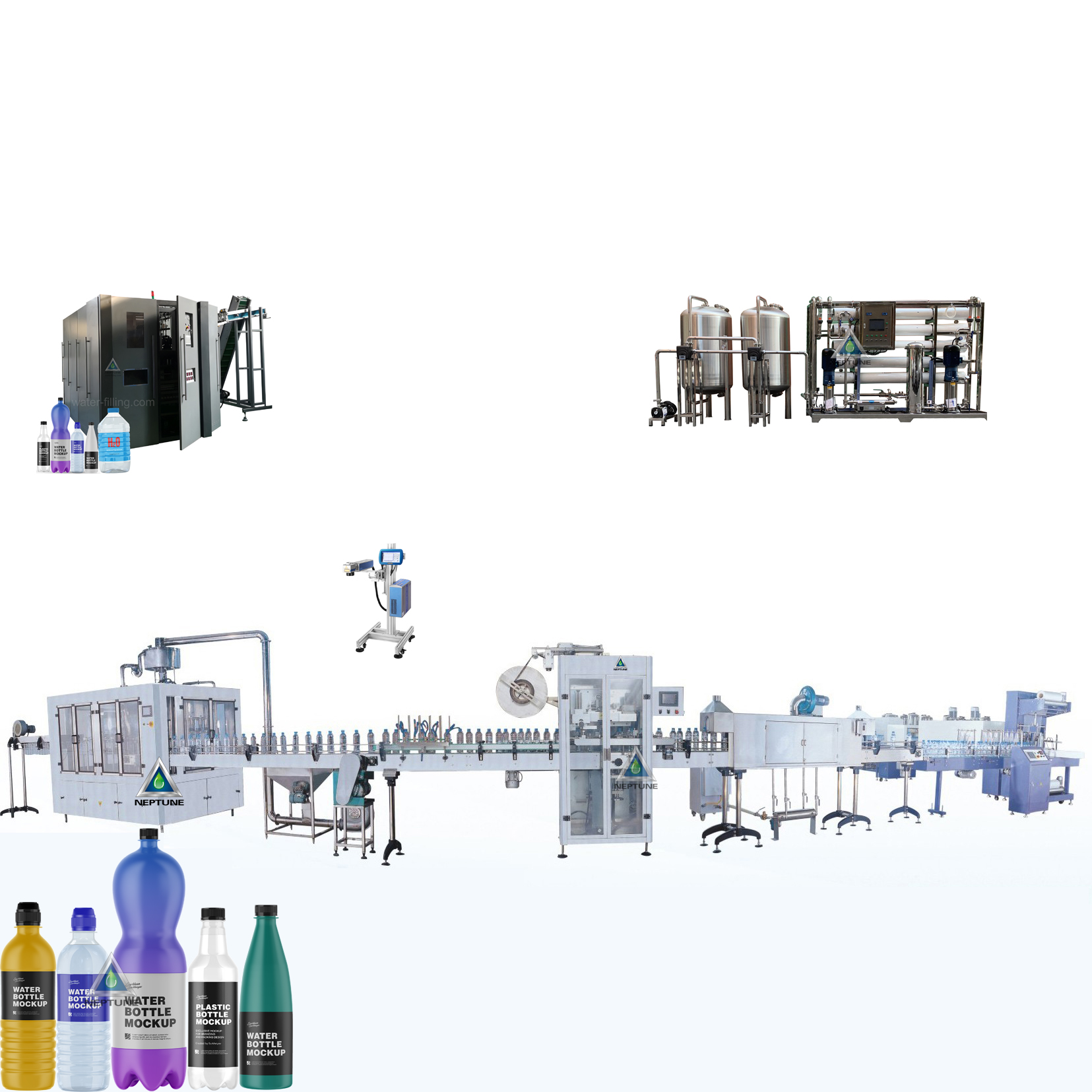 6000BPH Bottle water Production Line 1 6000BPH AUTOMATIC SMALL BOTTLE WATER BOTTLING PLANT