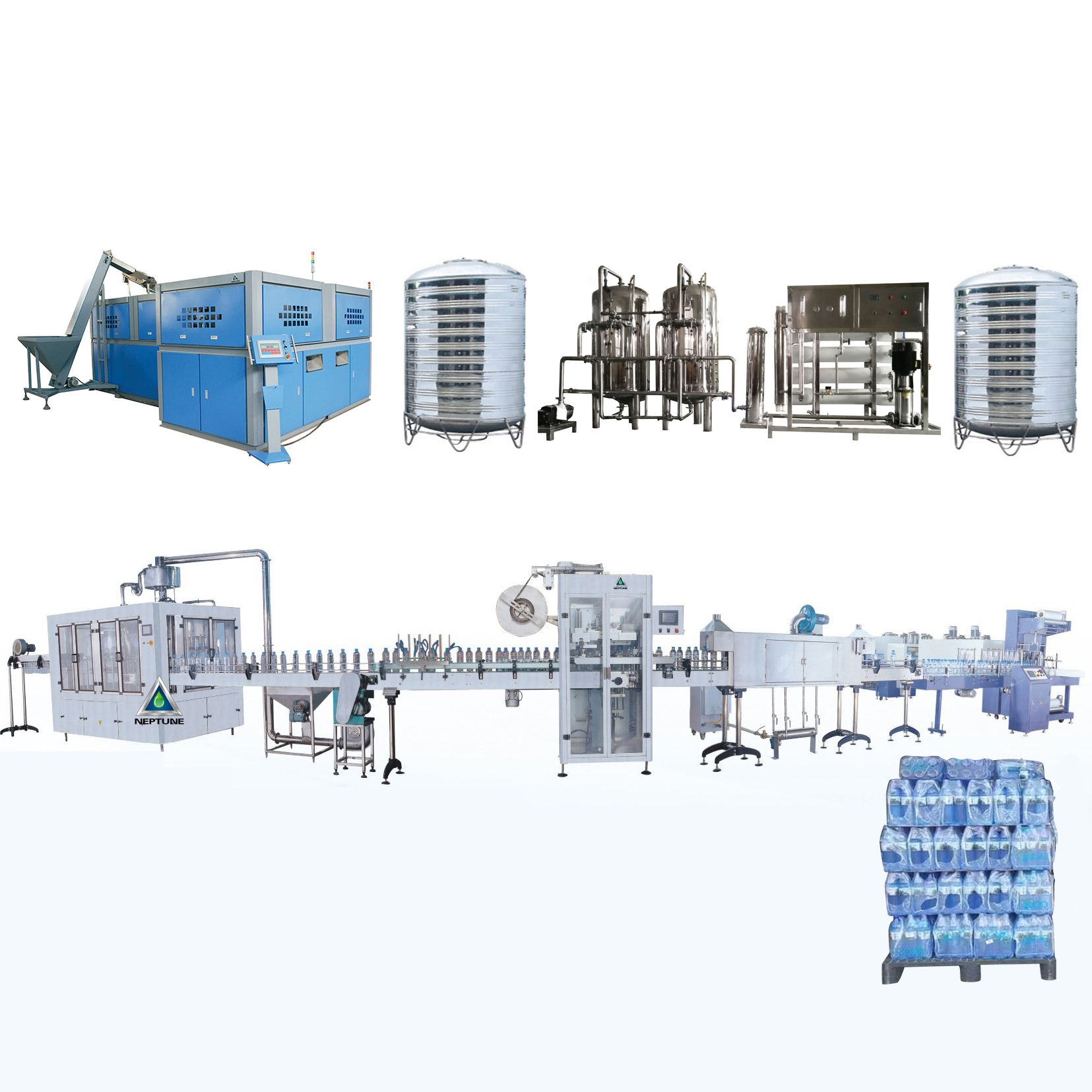 8000BPH Automatic Water Bottling Line 1 8000BPH AUTOMATIC SMALL BOTTLE WATER BOTTLING PLANT