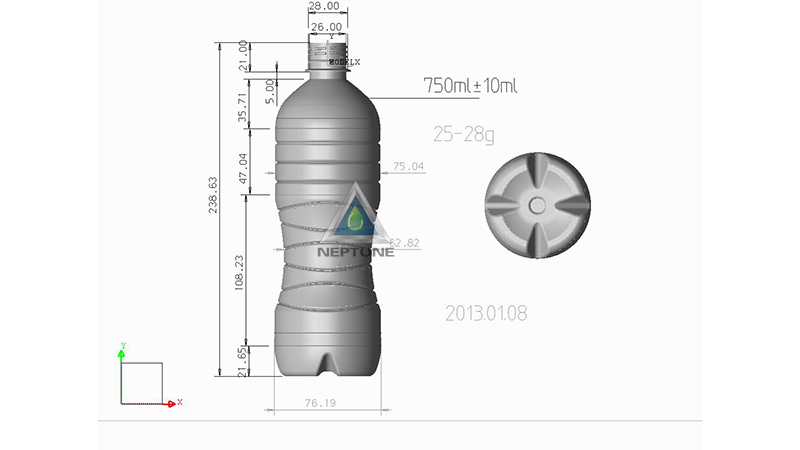13 PSC Best Water Bottle Design 8 750ml water bottle design use 25gram to 28gram pet preform