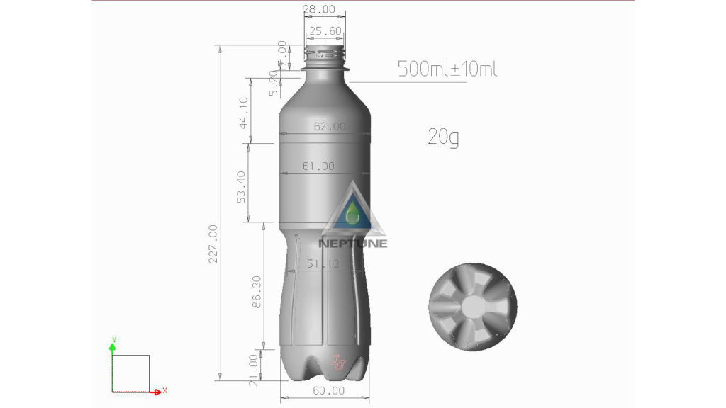 13 PSC Best Water Bottle Design 3 500ml water bottle or carbonated water bottle design which use 20gram pet preform