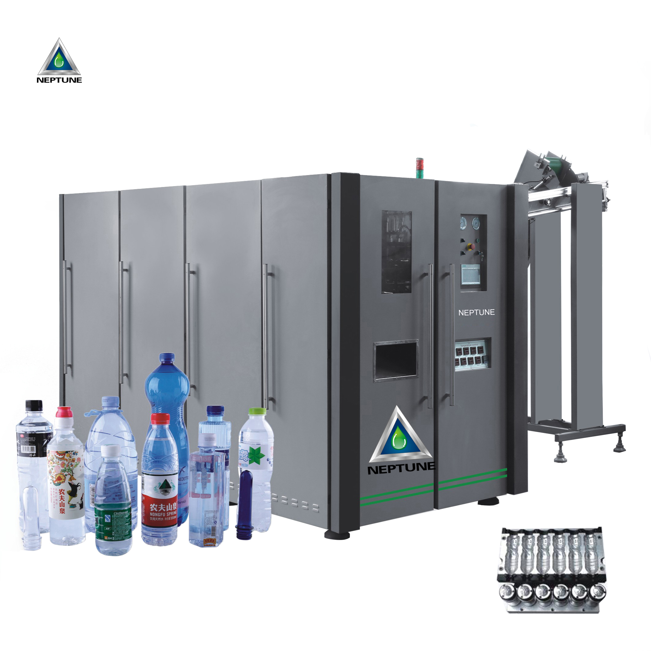 PET Plastic Bottle Blow Molding Machine 6000 Bottles Per Hour (200ml to 2000ml bottle) 1 automatic blow molding machine 6cavity