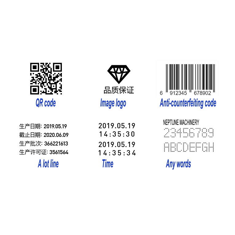 water bottle laser date code printer 7 CODE LOGO TIME WORDS PRINTING MACHINE 1