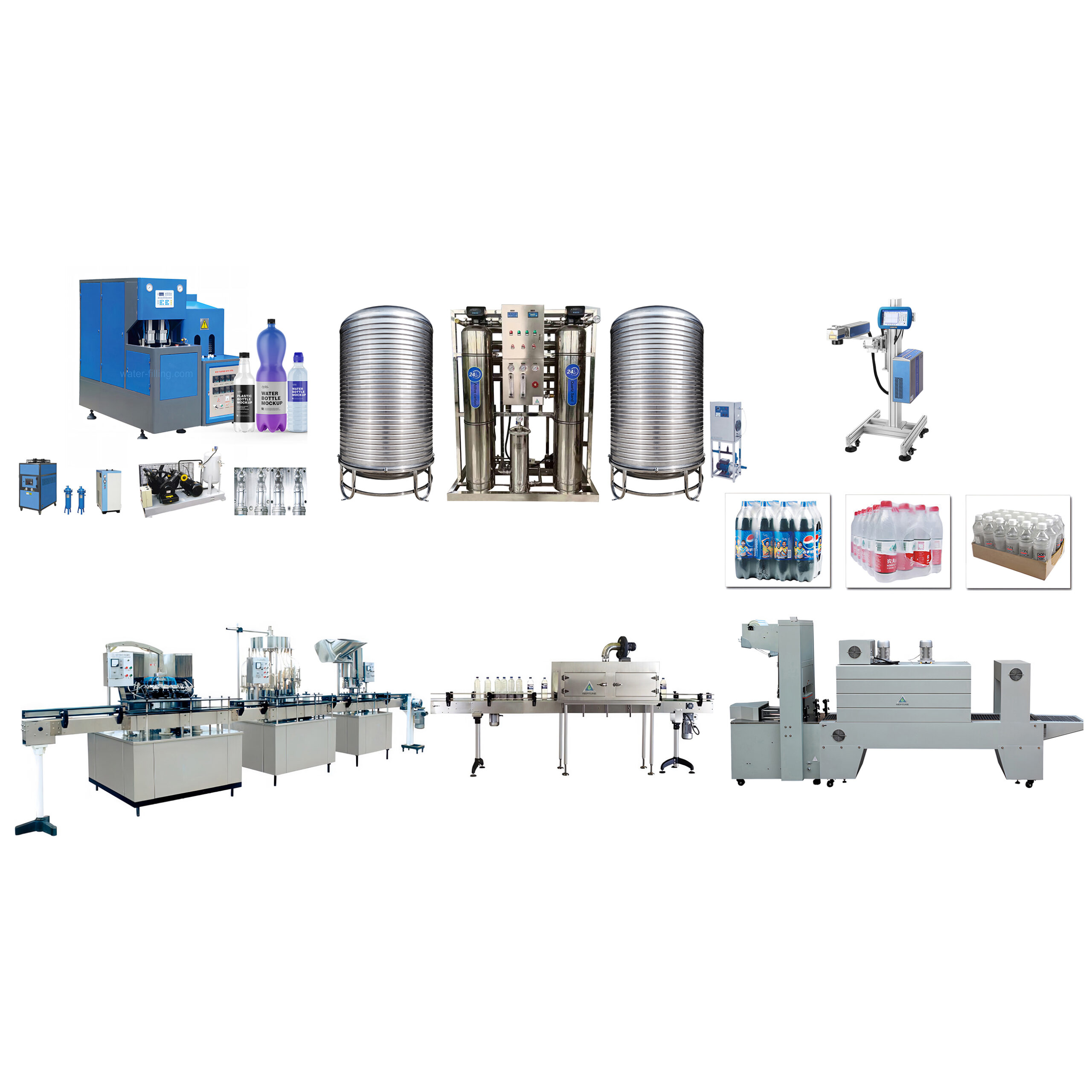 2000Bottles/H bottle Water Manufacturing Plant 9 first start 1000bph water bottling plant