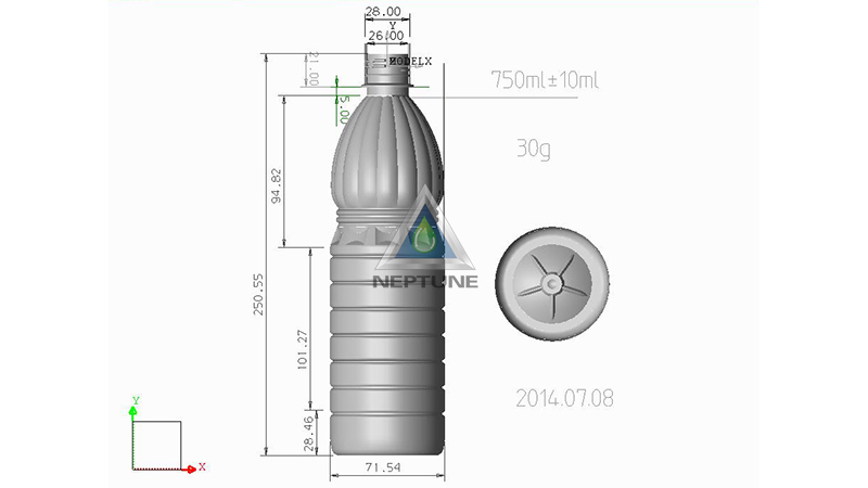 13 PSC Best Water Bottle Design 9 750ml water bottle design use 30gram preform