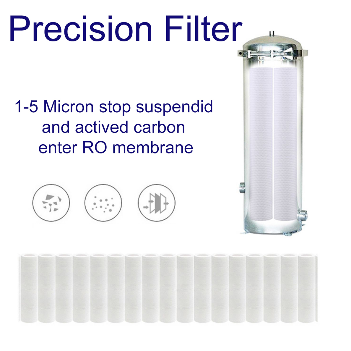 1500LPH Industrial Reverse Osmosis System for Bottle/Sachet Water 6 the precision filter for the ro water filter machine