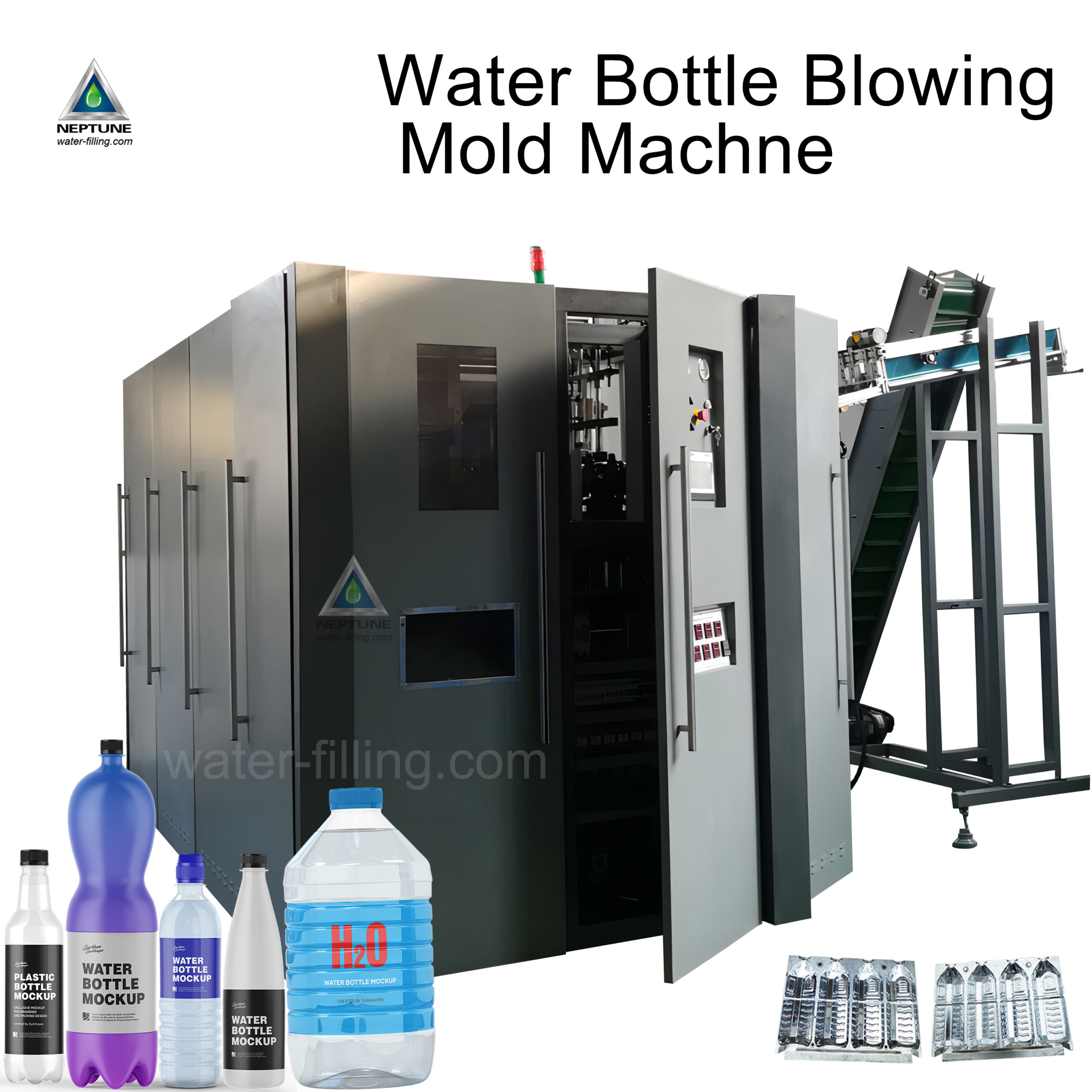Auto Bottle Blowing Machine 8 water bottle blowing mold machine